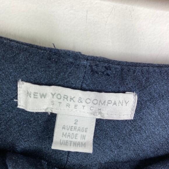 New York & Co Stretch Navy Blue Bootcut Trouser Pants Women's Size 2 Average - Picture 6 of 9